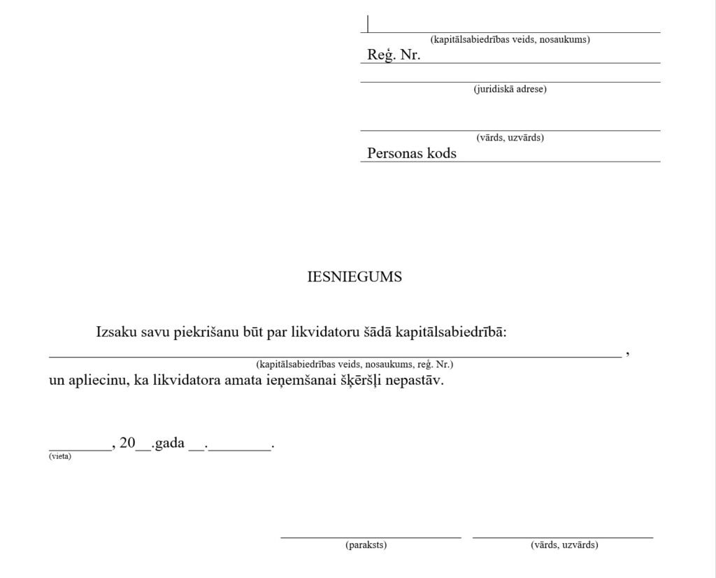 likvidatora piekrisana